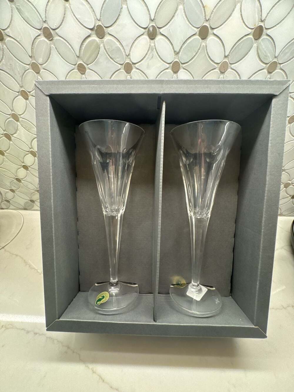 Waterford Crystal Millennium Collection Champagne Toasting Flutes
